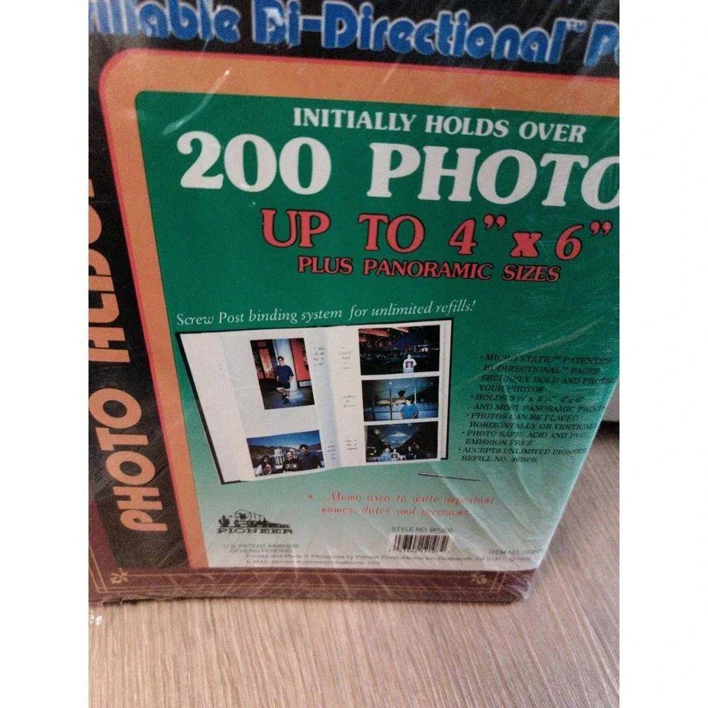Pioneer 4 x 6 Photo Album Holds 200 • BP-200 • New Sealed • Burgundy
